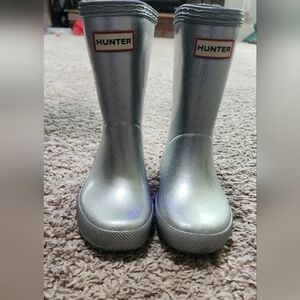 Silver glitter Toddler size 8 Hunter Rain Boots